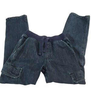 Gymboree Denim Cargo Pants, Boys 8, Denim Blue, Pull On, Straight Leg, EUC